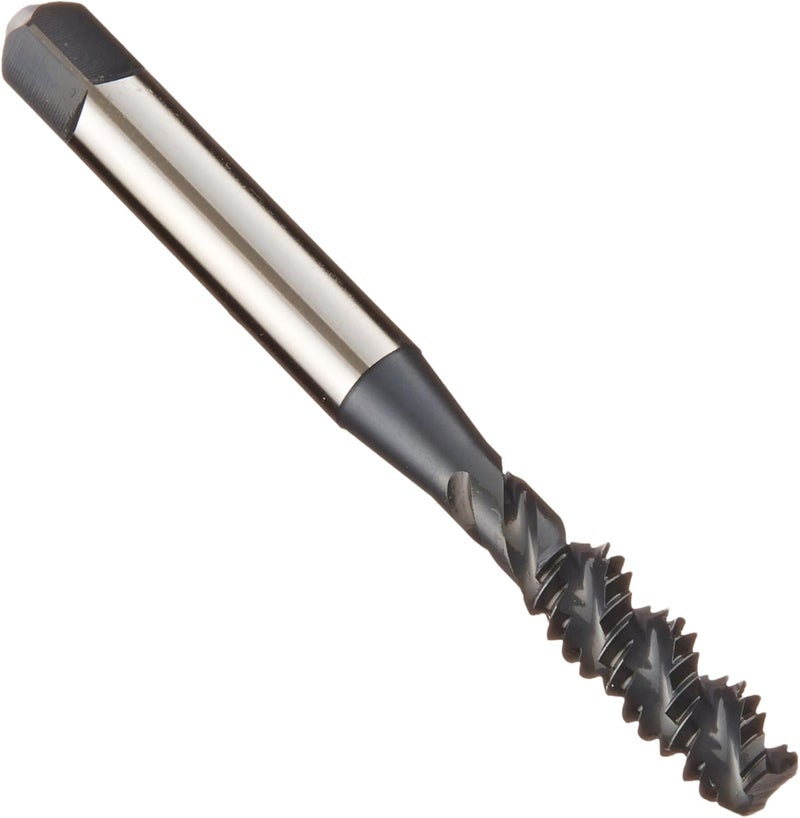 YG -1 - F4403 F4 Series Vanadium Alloy HSS Spiral Flute Tap, Steam Oxide, Round Shank with Square End, Bottoming Chamfer, 1/4"-20 Thread Size, H3 Tolerance - Image 1